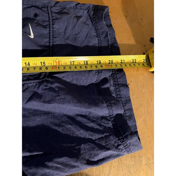 Vtg Nike Men M Navy Board Shorts Beach Swim Trunks - Picture 8 of 9